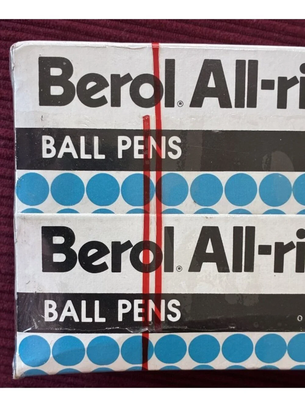Lot of 6 Vtg Berol All Rite Ball Pens Medium Blue Ink NOS Sealed Box 72 Total